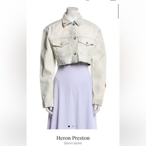 Heron Preston Light Denim Cropped Jacket